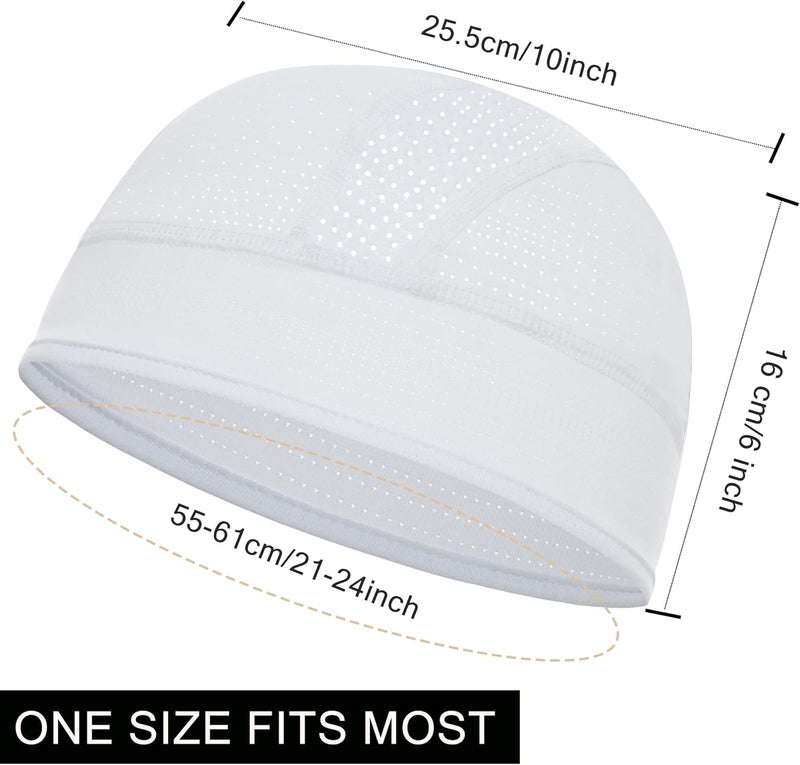 vidsel Skull Cap Cooling Helmet Liner Beanie Breathable Mesh Sweat Wicking Cycling Running Hat for Men Women - Image 2